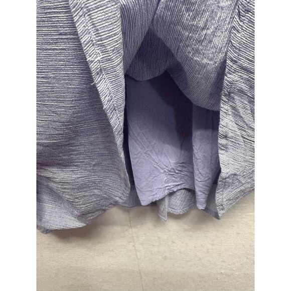 Y2K Blue Gingham Wrap Front Dress Off the Shoulders Size Med Pockets Fairy Lined - Picture 9 of 11